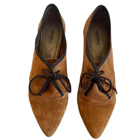 𝅺marc Art of Walking Lace Up Pumps Beige Suede Size 6.5 - Picture 5 of 6